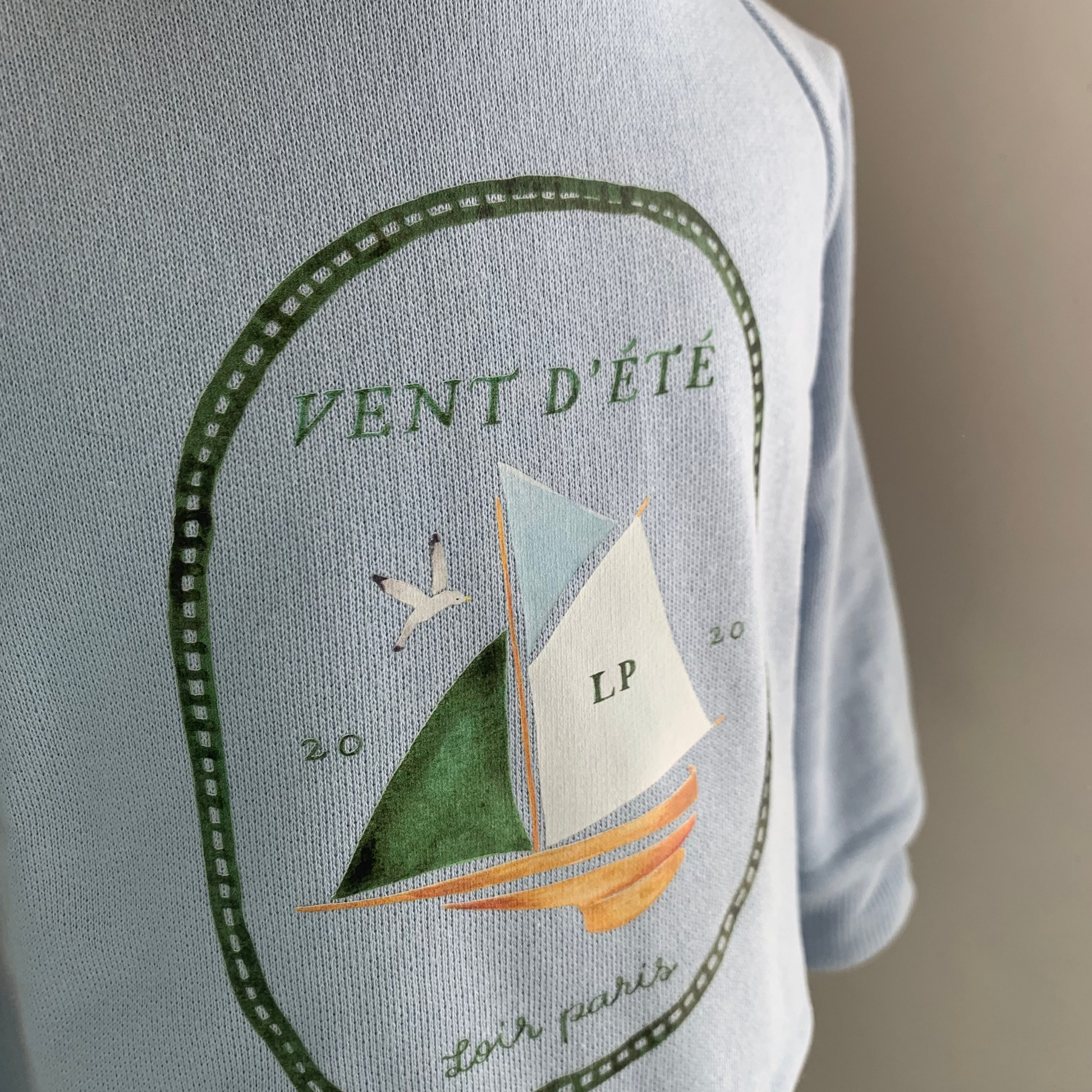 Pale Blue Crew neck sweater, baby boy cotton crewneck  — Willowby, sizes 6–18 months